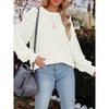 Autumn and winter new hairball knitted sweater loose long sleeve pullover sweater women's clothing