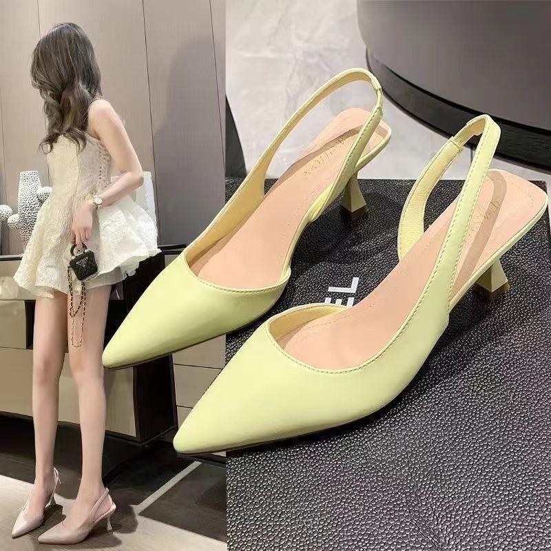 Versatile Sandals Design Sense Temperament Bag Head Sandals 2025 New Pointed Thin Heel Single Shoes Niche High Heels Women