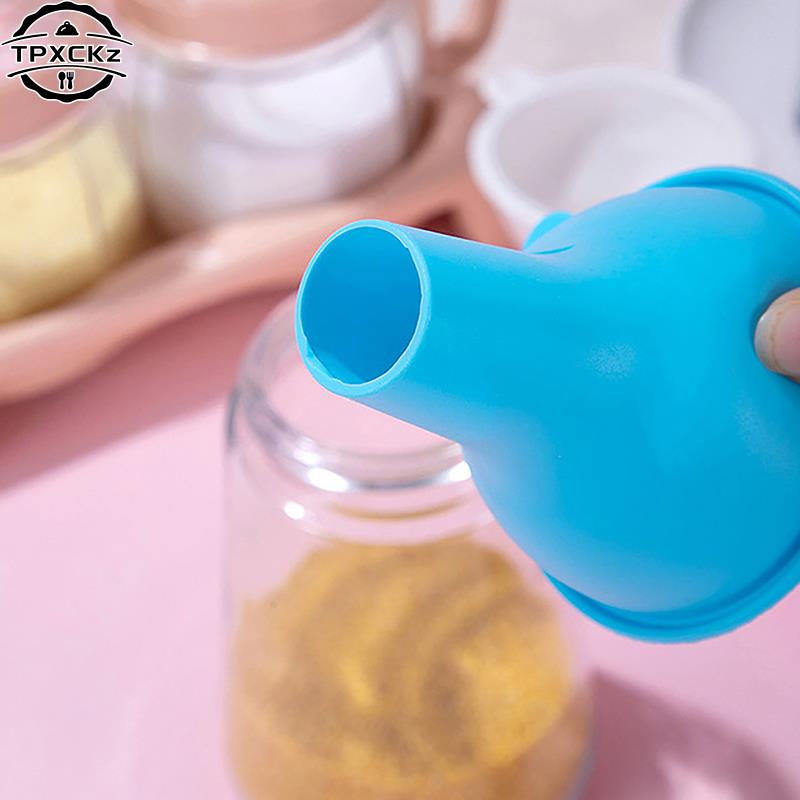 Silicone Wide-mouth Funnel Milk Powder Bean Funnel Large-caliber Multi-function Wine Leak Oil Leak Kitchen Gadgets Accessories