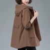 Women's Mid-Length Drawstring Trench Coat - Double-Layer, Casual, and Versatile for Spring/Autumn