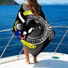 1pc Football2 Beach Towel with Custom Name, Beach/Swimming/Bath/Picnic/Camping Towel, Suitable for Seaside Beaches