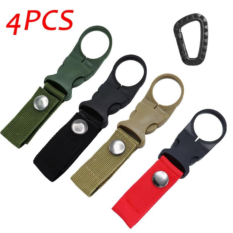 1/2/4PCS Webbing Buckle Hook Water Bottle Holder Clip Outdoor Military Nylon EDC Climb Carabiner Belt Backpack Hanger Camp Tools