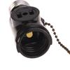 White Black Bakelite L5-15R Us To E26 Light Bulb Socket With 15Cm Pull Chain Switch America Lamp Holder Conversion Base