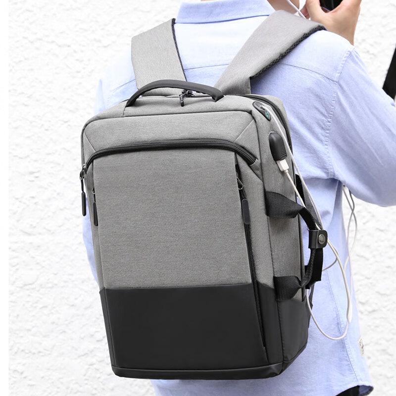 Men s Casual Canvas Laptop Backpack