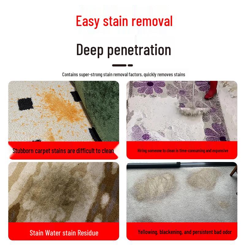 Wash-Free Wool Carpet Cleaner: Special Fabric Dry Cleaning & Oil Stain Remover.