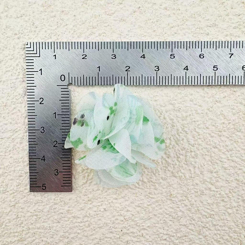 Hand-Sewn Retro Floral Jewelry Fabric DIY Stud Earrings