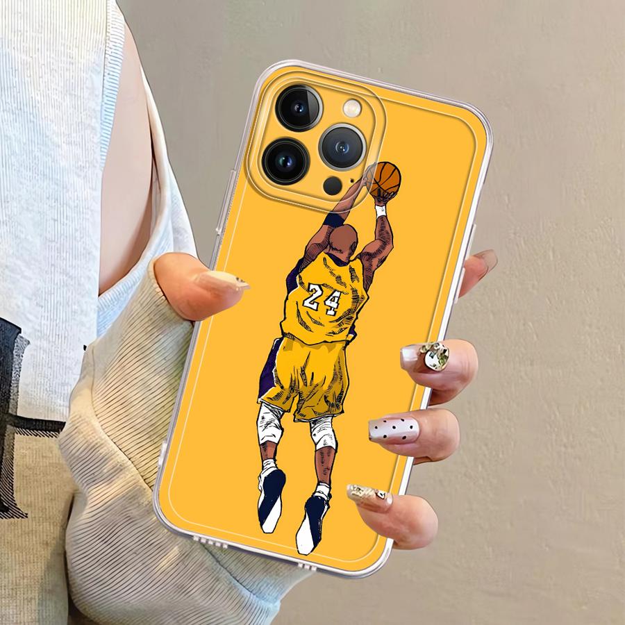 Weiche Handyhülle für iPhone 7 8 XR 12 Mini 16 15 14 Plus 13 12 11 Pro MAX 16e Basketballspieler Cool