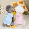 Back Button Pet Cat and Dog Clothes Small Dog Teddy Pomeranian Bichon Clothing Supplies 24 Quilted Embroidered Bear Vest