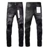 Blue Ripped Jeans High Street Casual Pants
