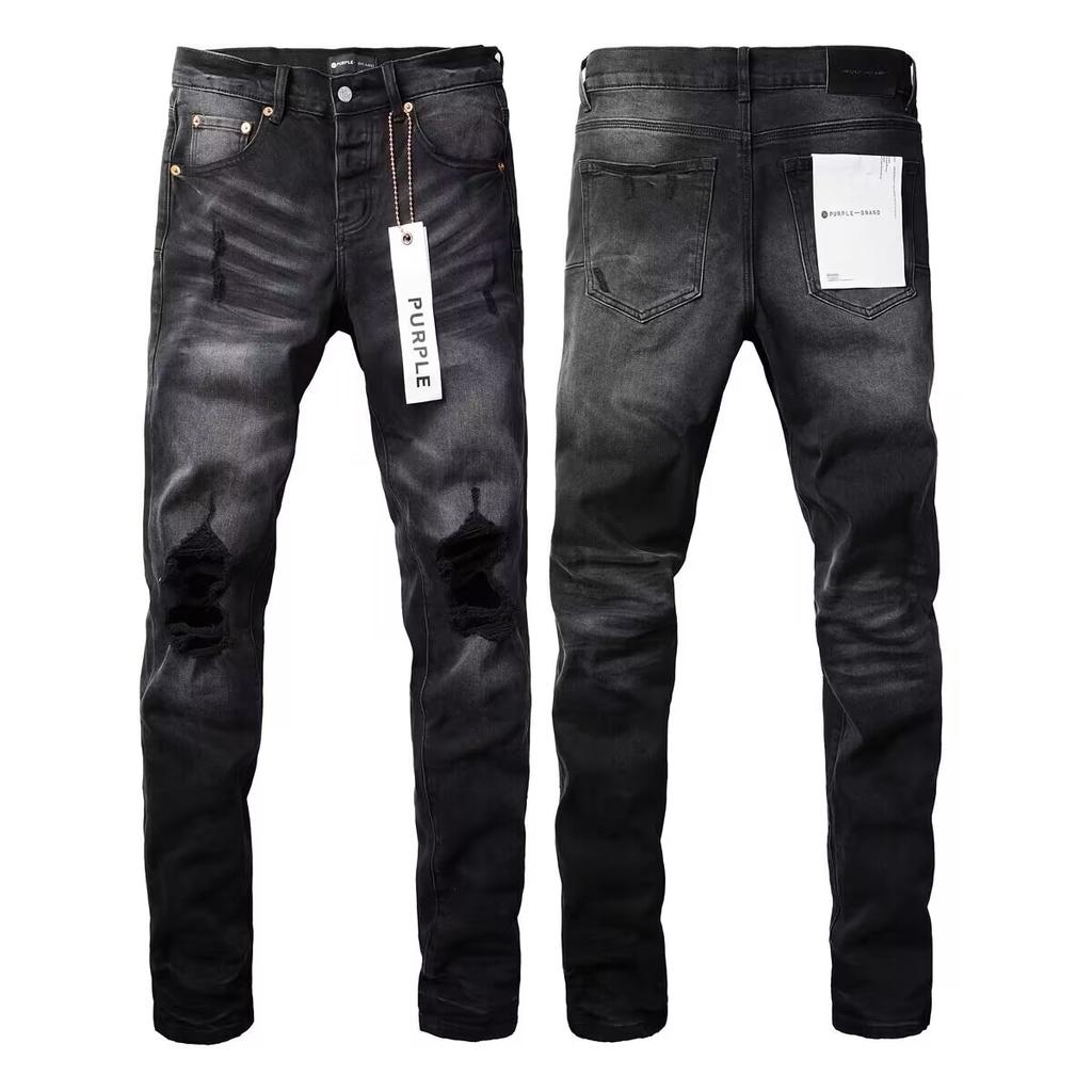 Blue Ripped Jeans High Street Casual Pants