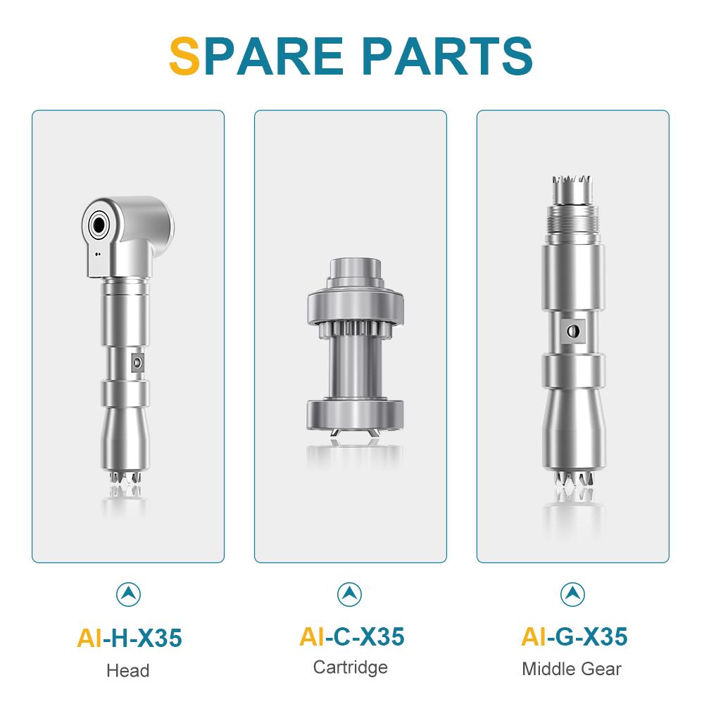 Dental Contra Angle Handpiece AI-X35L 10:1 Reduktion 60º vridande fram- och återgående rörelse med fiberoptik