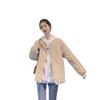 Rhombus Collarless Down Jacket Women's Light and Short New Small Loose Round Neck White Duck Down Liner Jacket