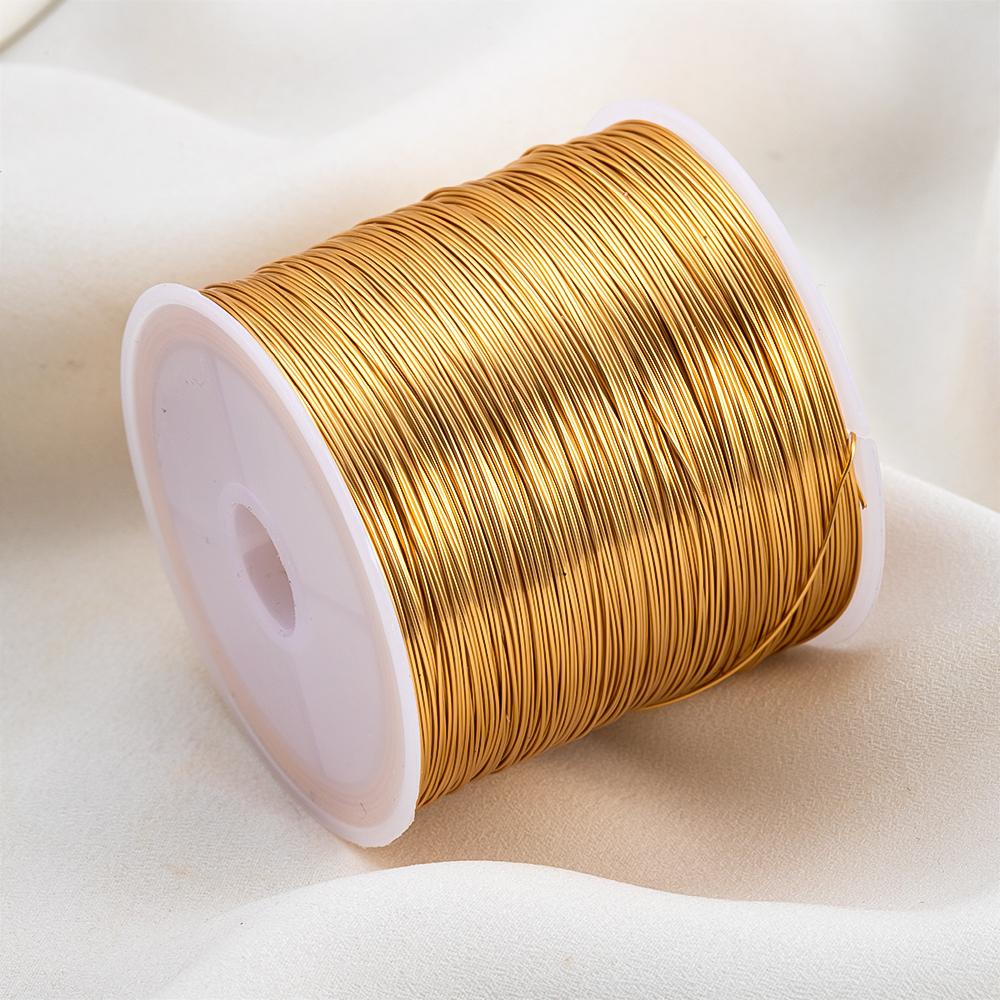 100m/Roll Gold Color Silver Colour Copper Wire for Jewelry Making DIY Bracelet Necklace DIY Colorfast Beading Wire Cord Strings