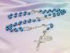 Nazareth Store 8mm Pearl Bead Rosary Necklace with Saint Michael Medal & Grail Centerpiece, Holy Communion Rosary, 8mm, Glass Pearl, No Gemstones