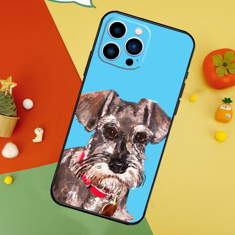 Lovely Dogs Schnauzer Case For iPhone 15 16 11 13 12 14 Pro Max Mini X XR XS 7 8 Plus Back Cover Shell