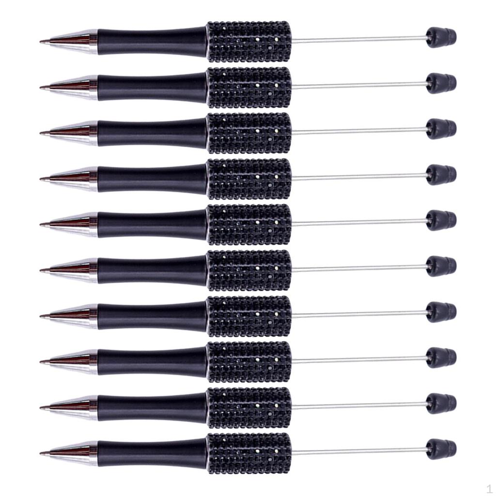 10 Bucăți Pixuri cu Mărgele Set DIY Cadouri pentru Studenți 1.0mm Asortate pentru Meșteșugărit