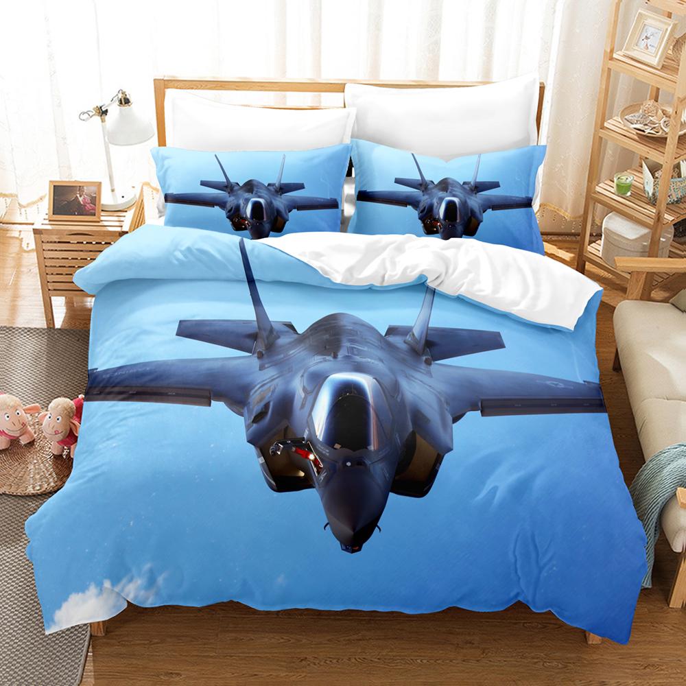 3DThe Plane Bedding Sets Duvet Cover Set With Pillowcase Twin Full Queen King Bedclothes Bed Linen