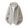 Men S Hooded Knit Cardigan Loose Casual Solid Color Outerwear