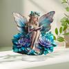 1Pcs Butterfly Fairys Sculpture Ornament Home Decoration Acrylic Butterfly Fairys Statue Figurines Table Centerpieces