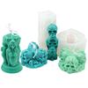 Silikonform für Kerzen mit drei Gesichtern, Göttin, DIY, Totenkopf, Hexe, Kerzenherstellungsset, Seifenkaly, Kunstharz, Kuchenform, Geschenke, Bastelzubehör