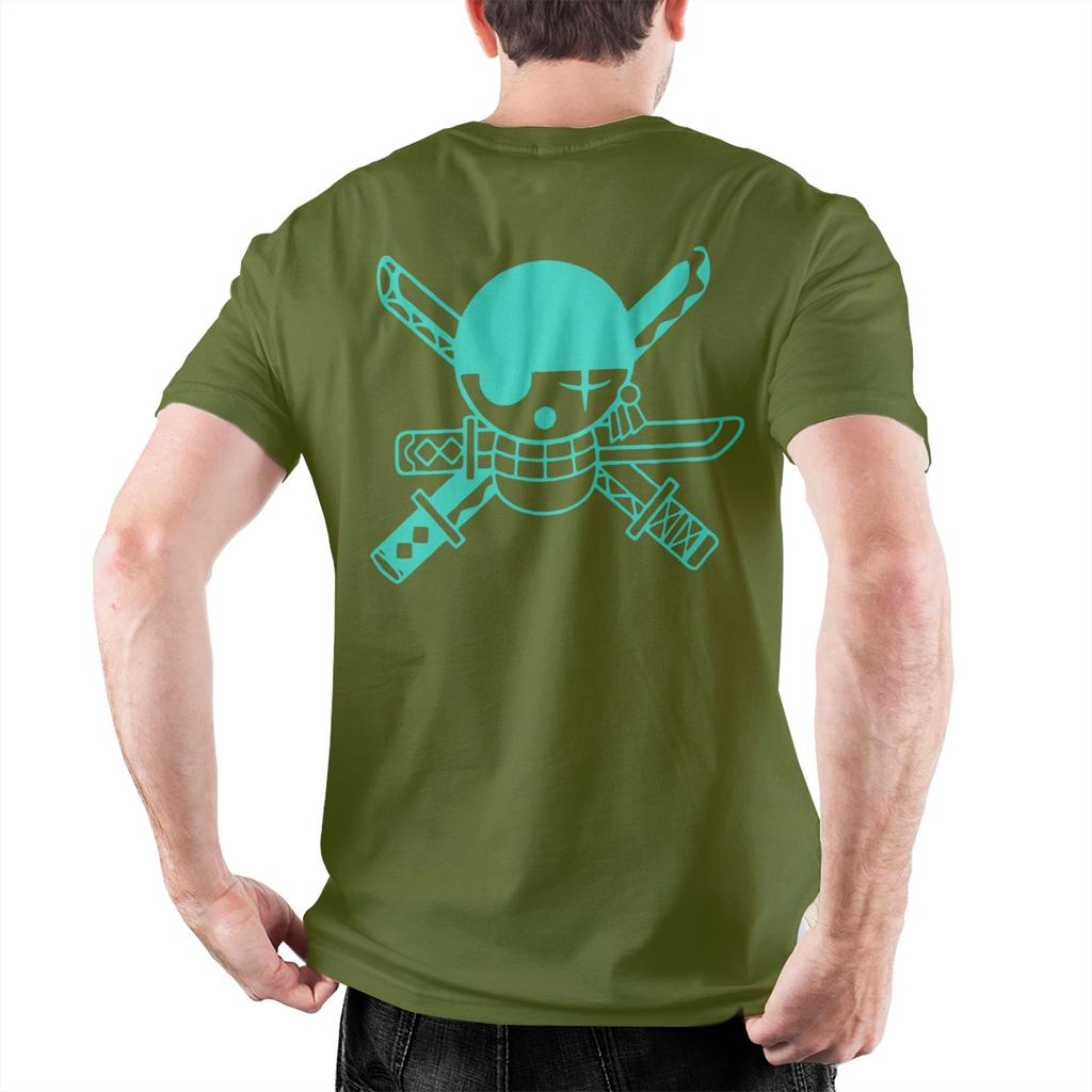 Mens TShirts Zoro Ones Pieces Creative Cotton Tee Shirt Short Sleeve  T Shirts O Neck Clothing Plus Size