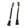 2pcs DT Female to H11 Male Conversion Wire Harness Adapter Waterproof for LED Work Lamp Light Bar