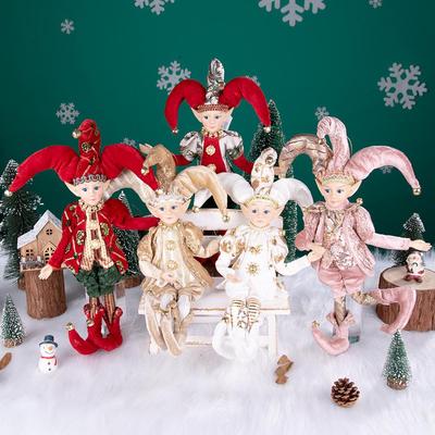 NEUE Elf Rot Gold Plüsch Puppe Elf Spielzeug Weihnachten Baum Ornamente Neue Jahr Urlaub Beste Geschenke Für Kinder Navidad Natal adornos de navidad