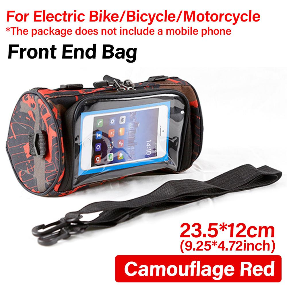 Black/red/blue Electric Car Bag Storage Bag Electric Car Bag Front Suspension Transparent Waterproof Mobile Phone Bag