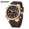 SANDA Men's Fashion Sports Dual Display Electronic Watch – Multifunction Timer, Alarm, Luminous, Waterproof.