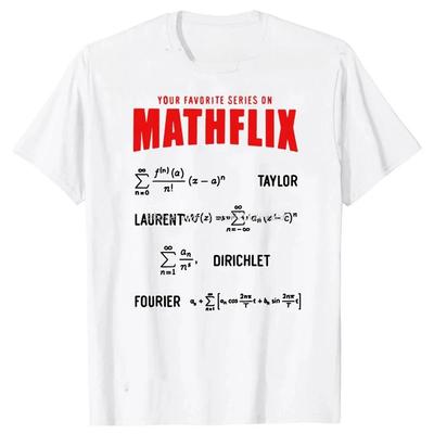 Novelty Mathflix Favorite Math Calculus Series Formulas ONeck T Shirts Graphic Streetwear Oversized Short Sleeve Tshirt Women
