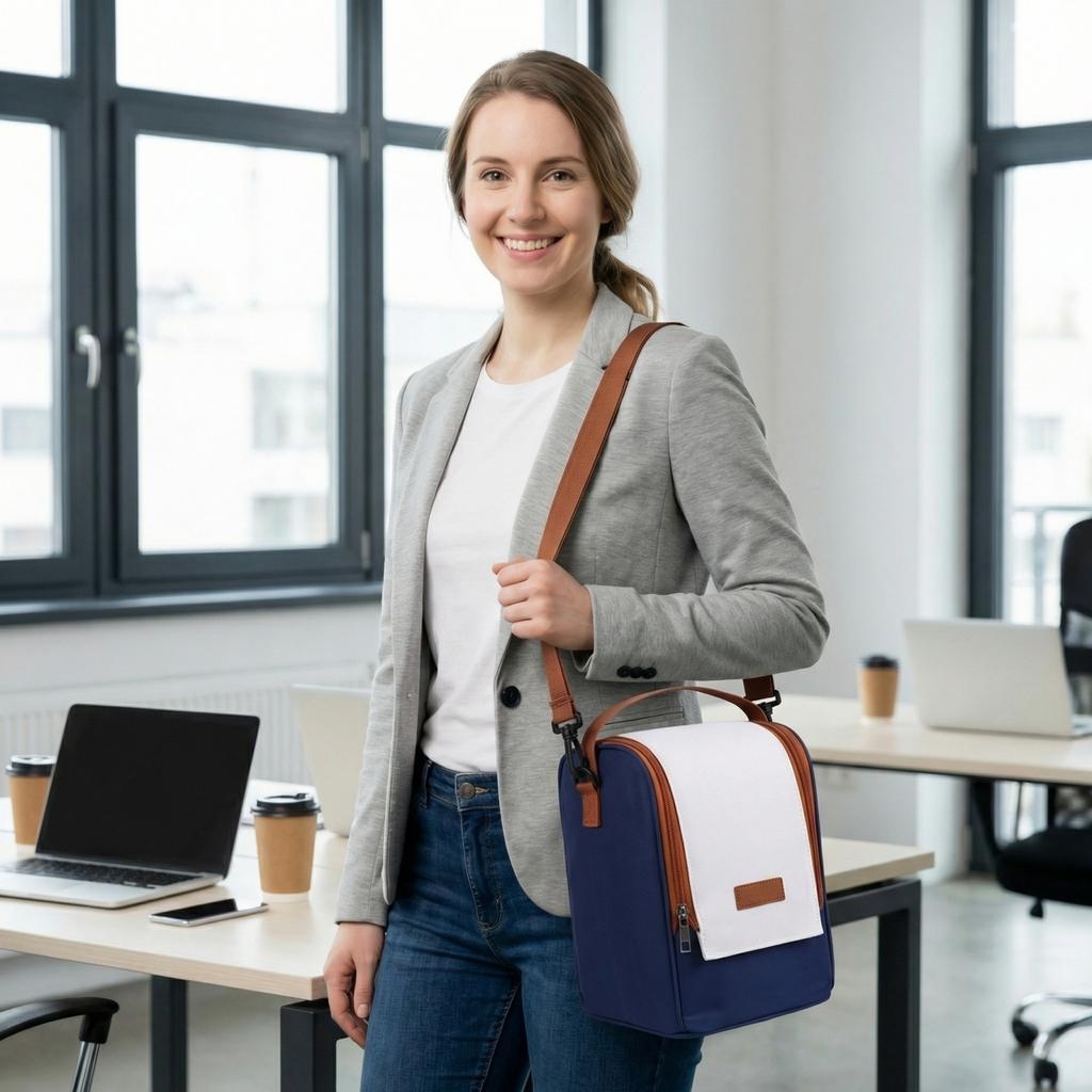 Englisch: Isolierte Lunchtasche für Arbeiter & Studenten Auslaufsichere Tragetasche