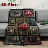 Sea Creatures 2D Flat Pattern Flannel Blanket, High quality All Seasons, Home Decor, Warmth and Comfort, Perfect for Christmas Gifts.