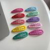Candy Colored 5cm Wave Drop Oil  Clip Adorable Children BB Clip Bangs Hair Clip Sweet Girl Heart Faion Hair Accories