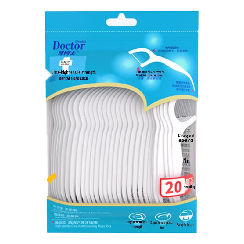

Dr. Dental Ultra-Fine High-Tensile Floss Sticks, 20-Count