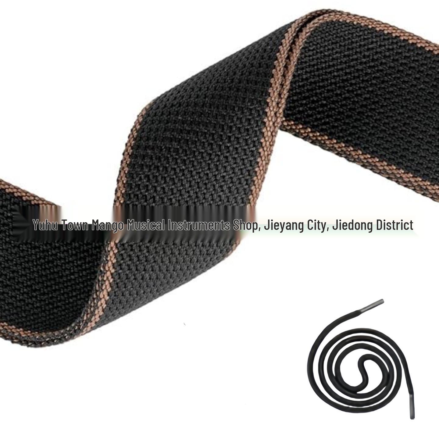 Universal Pure Cotton Guitar Strap for Acoustic, Electric, Classical, and Folk Guitars чёрный