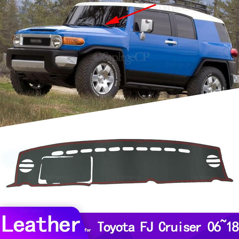 

Для Toyota FJ Cruiser 2006 ~ 2018 GSJ10 кожаный автомобильный коврик для приборной панели, чехол для приборной панели, аксессуары, левый и правый