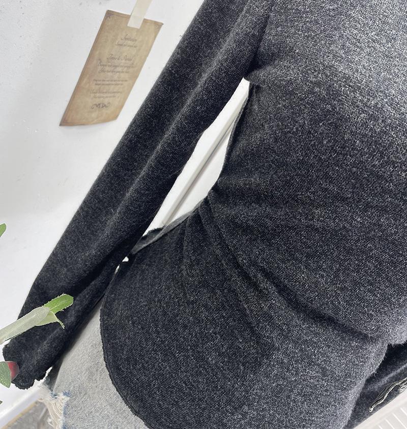 Korean Style Off-Shoulder Bow Slim Fit Long-Sleeve Women's Top
