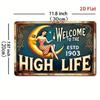 Decorative Metal Tin Sign Wall Art Home Decor 20x20 Cm