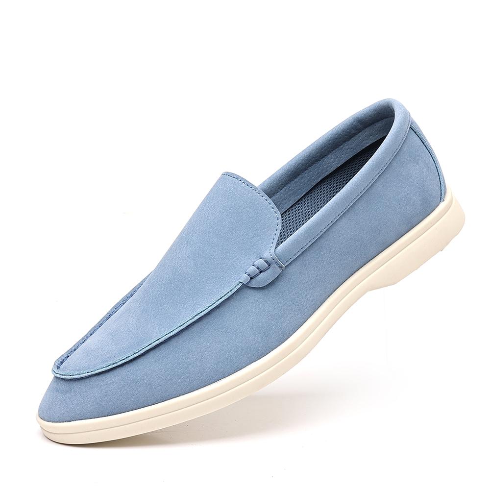 

Men s Suede Loafers Casual Shoes 2025 New Slip-On Driving Moccasins Male Lightweight Walking Shoes Business Leisure Footwear 49 небесно-голубой