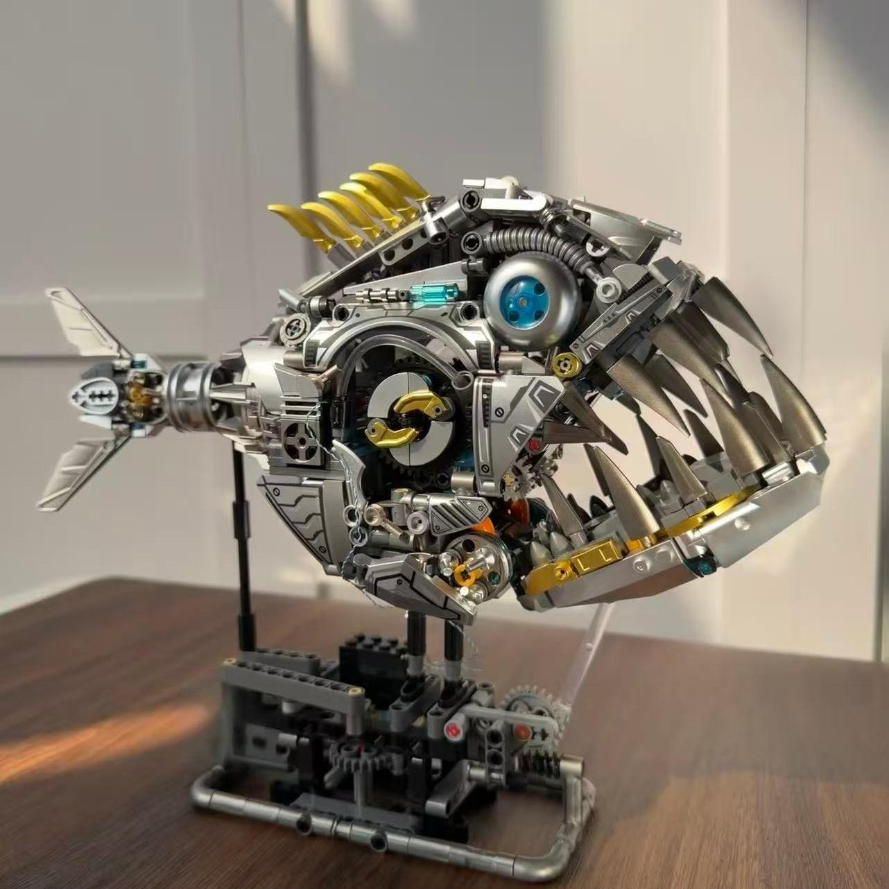 

Building Piranha Block Model Cool Mechanical Style Piranha Ornament Adult Building Block Ornament Collection A Collector S Choice For Ocean M