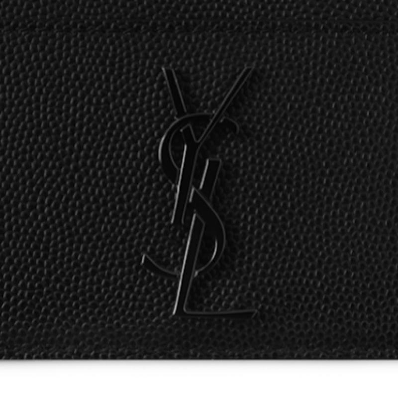 Saint Laurent Cassandra Monogram Caviar Black Cardholder Bty0u 485631