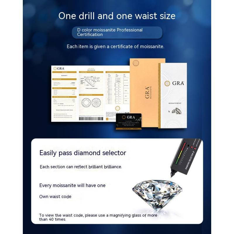 Diamante Moissanite 5 Carati &ndash; Certificato GRA Con Inscrizione Laser Rotonda