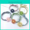 Trendy Ins Women Daisy Flower Hair Rope Headband With Comfortable High-elastic Rubber Band