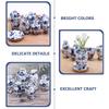 Hohopeti Set of 7 Miniature Ceramic Flower Dollhouse Small Interior Decor Vases, Accessories, 2x2x1.4 Inches,