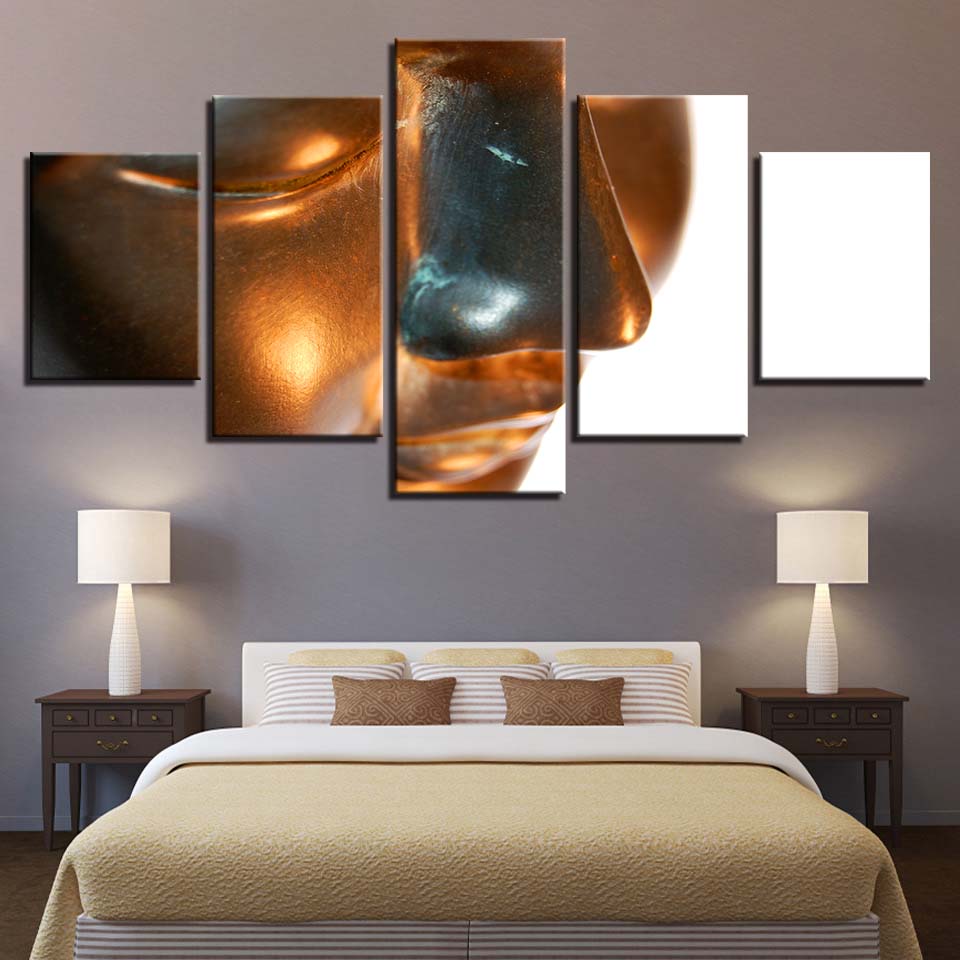 Obraz na płótnie wydruki hd Home Decor 5 sztuk budda Wall Art nowe klasyki modułowy obraz na nocny plakat z grafiką w tle
