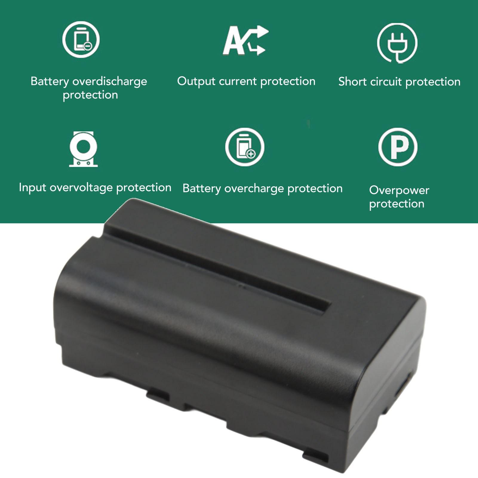 

Литиевая батарея NP F550 с зарядным кабелем типа C, двойной интерфейс, быстрая зарядка батареи для видео