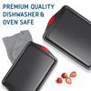 High-Temperature Non-Stick Carbon Steel Baking Tray with Handle for Cookies and Cakes