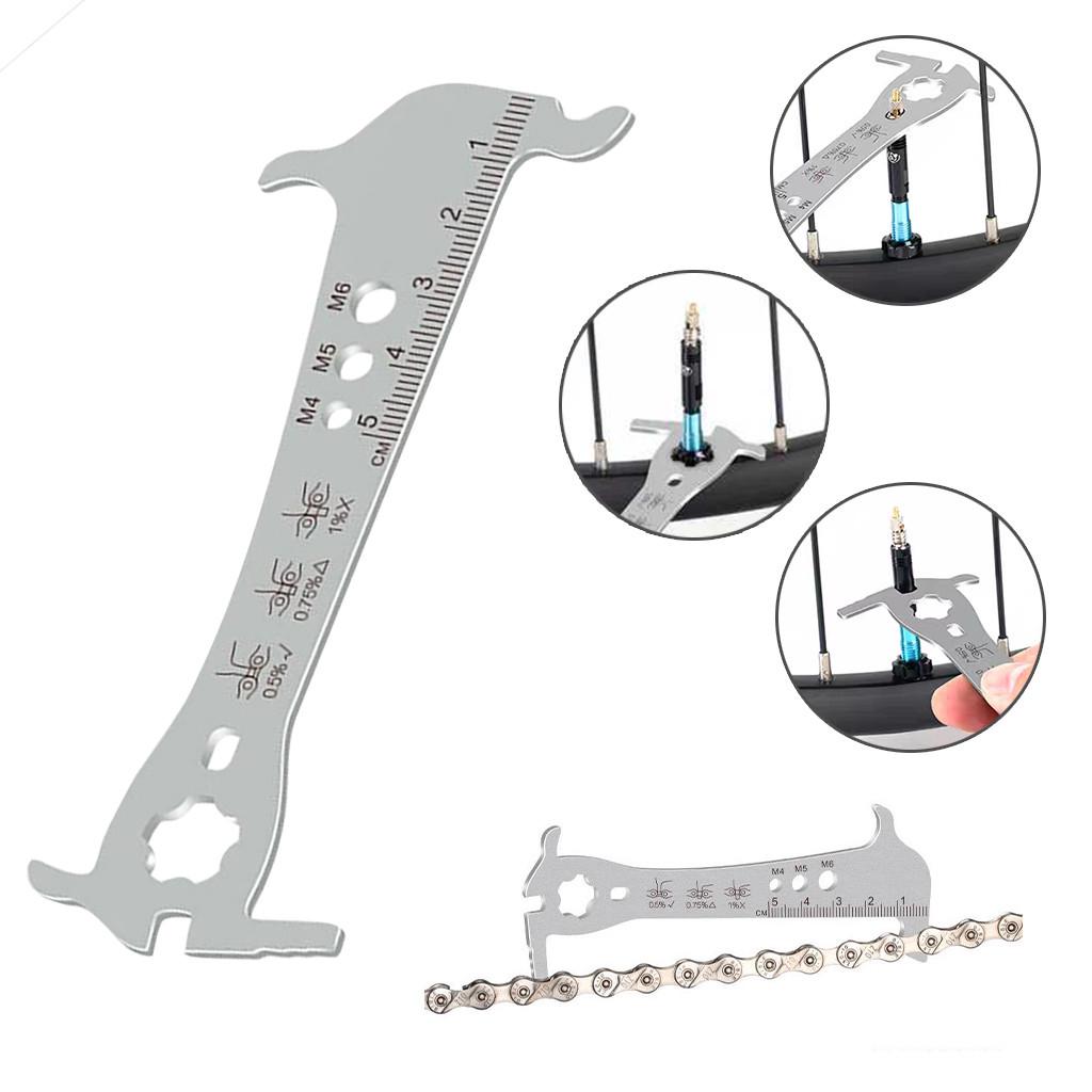 Bicycle Bike Chain Checker Wear Indicator Measure Tools Kit Gauge Repair Checker