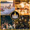 Candlium 24Pack Warm Yellow Flameless LED Tea Light Candles Battery Operated 200+ Hours For Votive Aniversary Wedding Decoration