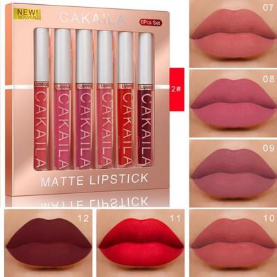 Lipstick Set Lip Gloss Set Long Lasting Nonstick Cup Liquid Lipstick Velvet Matte 6 Pack, CZ3015-02
